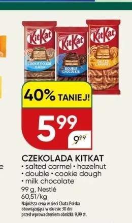 Czekolada KitKat salted carmel +4 warianty