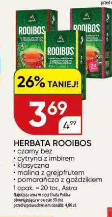 Herbata Rooibos Astra czarny bez +4 warianty