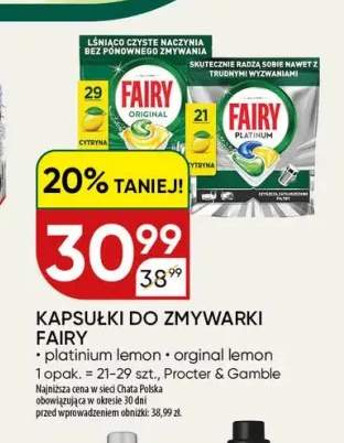 Kapsułki do zmywarki Fairy Original Lemon +1 wariant