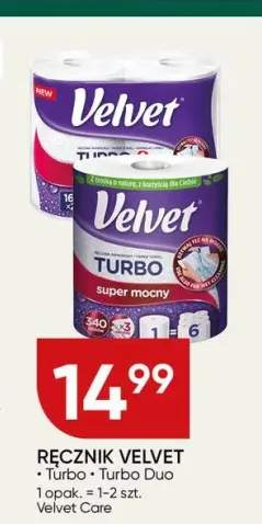 Ręcznik papierowy Velvet Turbo 1-2 szt. +1 wariant