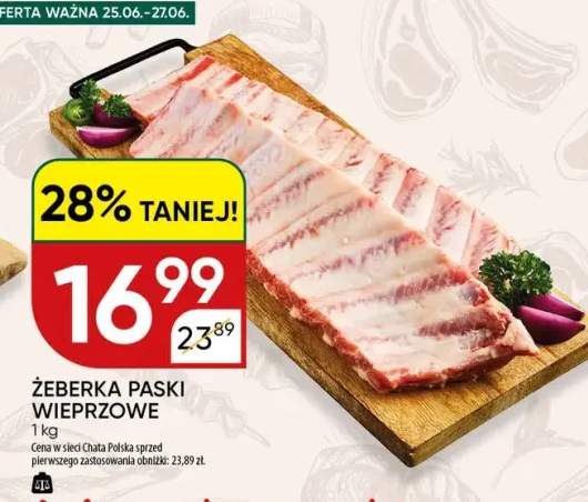Żeberka paski wieprzowe