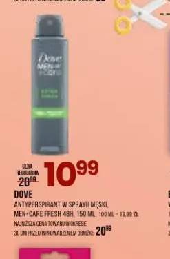 Antyperspirant w sprayu męski Dove Men+Care Fresh