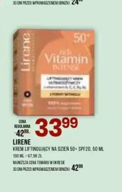 Krem liftingujący na dzień 50+ SPF20 Lirene