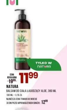 Balsam do ciała łagodzący aloe Natura