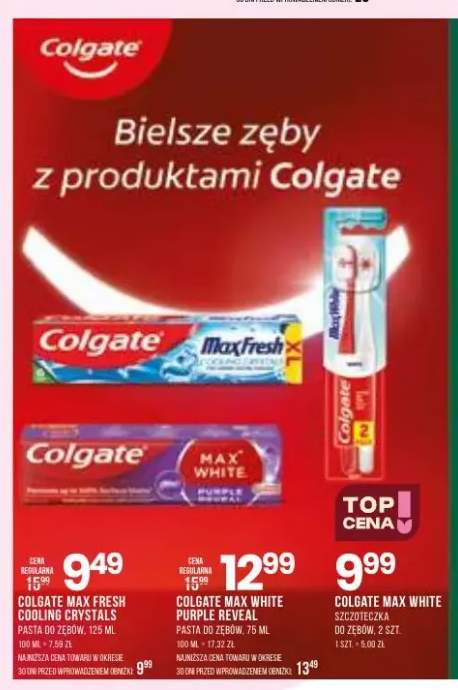 Pasta do zębów Colgate Max Fresh Cooling Crystals +2 warianty