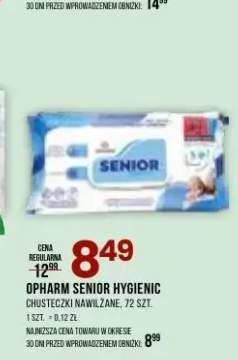 Chusteczki nawilżane Opharm Senior Hygienic