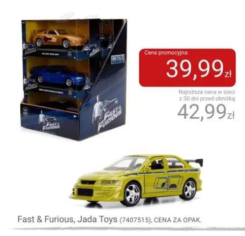 Zestaw samochodów Fast & Furious Jada Toys