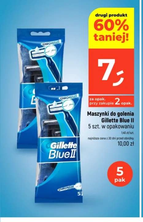 Maszynki do golenia Gillette Blue II 5-pak