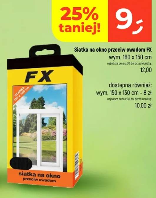 Siatka na okno przeciw owadom FX 180x150 cm +1 wariant