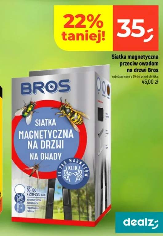 Siatka magnetyczna przeciw owadom na drzwi Bros