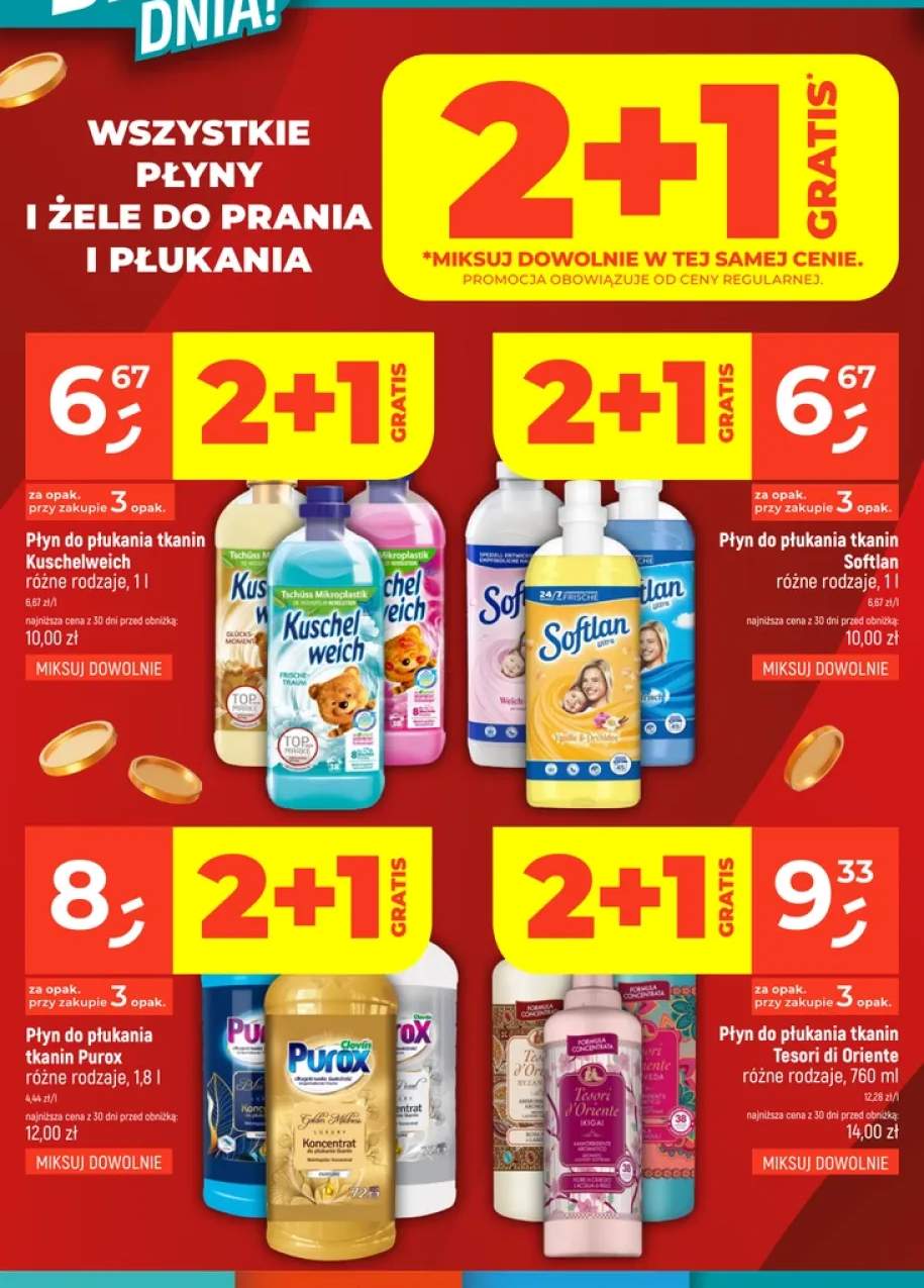 Płyn do płukania tkanin Kuschelweich Sommerwind +4 warianty