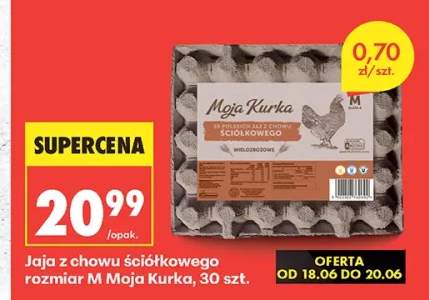 Jaja z chowu ściółkowego Moja Kurka