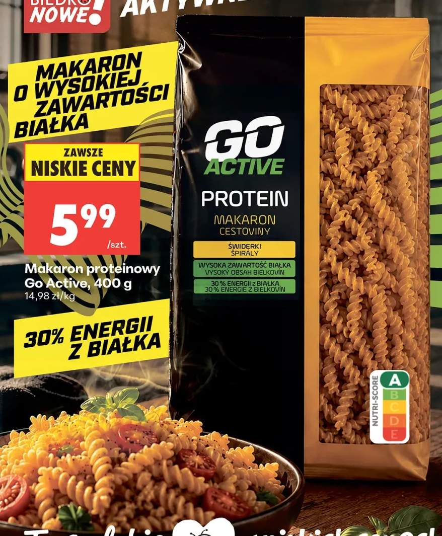 Makaron proteinowy świderki Go Active