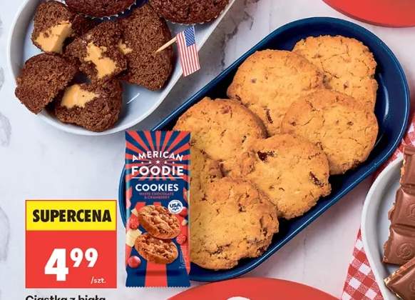 Ciastka z białą czekoladą i żurawiną American Foodie