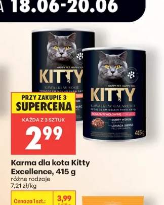 Karma dla kota Kitty Excellence bogata w wołowinę w sosie +1 wariant