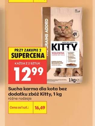 Sucha karma dla kota Kitty bez dodatku zbóż z łososiem +1 wariant