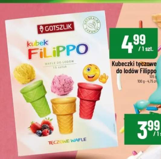 Kubeczki tęczowe do lodów Filippo Gotszlik