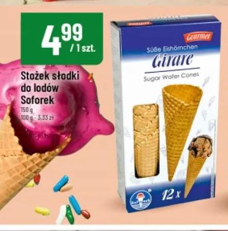 Stożek słodki do lodów Soforek Girare