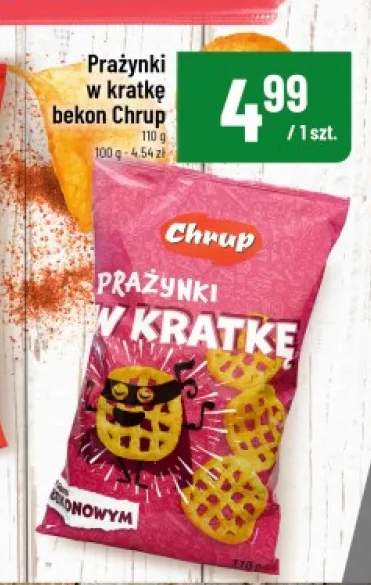 Prażynki w kratkę o smaku bekonowym Chrup