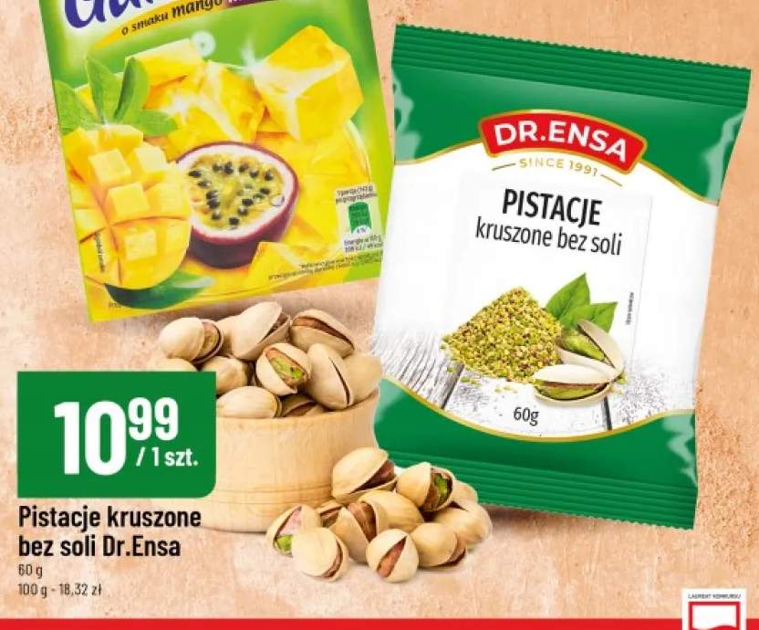 Pistacje kruszone bez soli Dr.Ensa