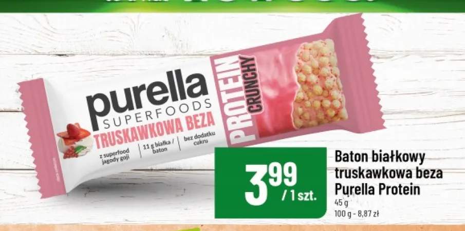 Baton białkowy truskawkowa beza Purella Protein