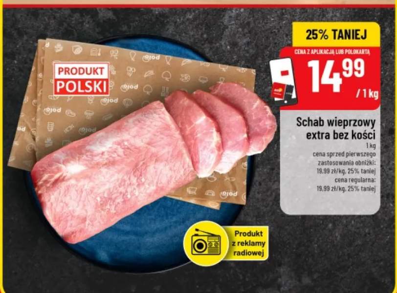 Schab wieprzowy extra bez kości polski