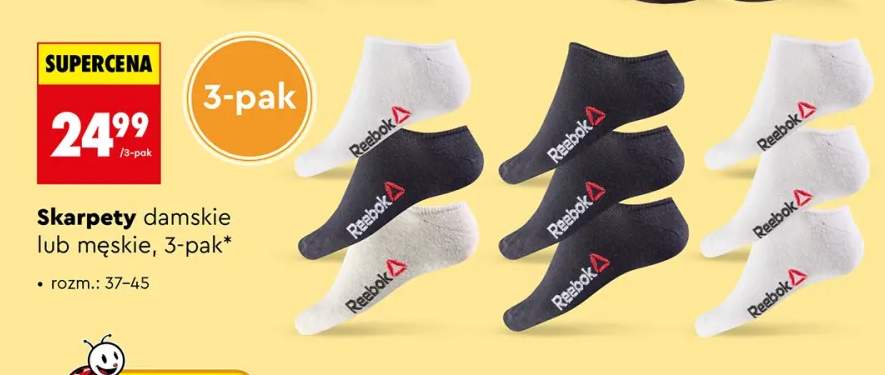 Skarpety damskie Reebok 3-pak +1 wariant