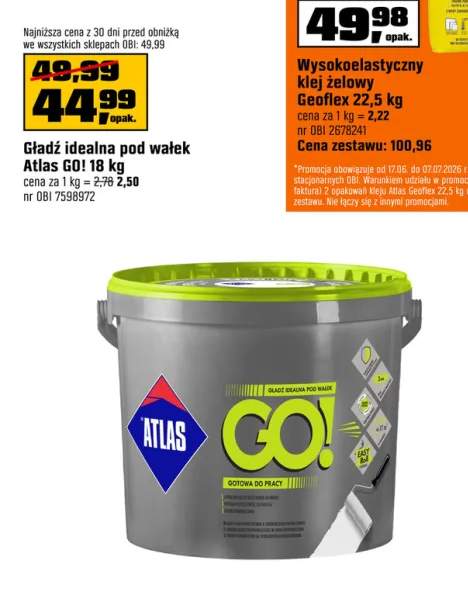 Atlas Gładź gotowa GO! 18kg