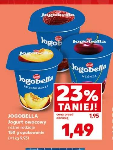 Jogurt owocowy brzoskwiniowy Jogobella +2 warianty