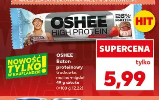 Baton proteinowy Oshee truskawka +1 wariant