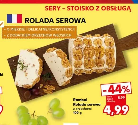 Rolada serowa z orzechami Rambol