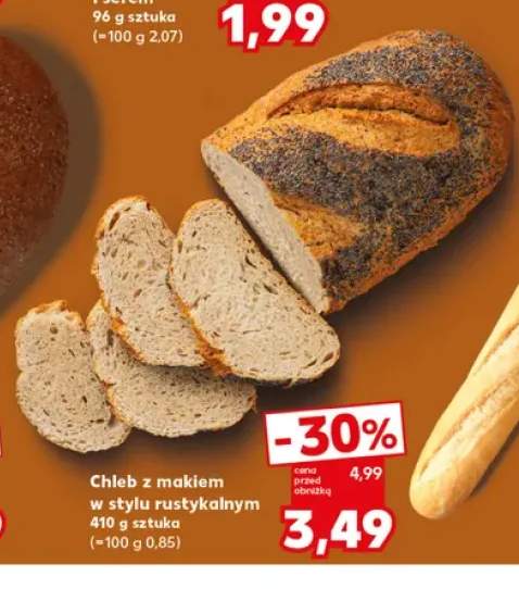 Chleb z makiem w stylu rustykalnym