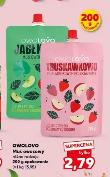 Mus owocowy Owolovo jabłko +1 wariant
