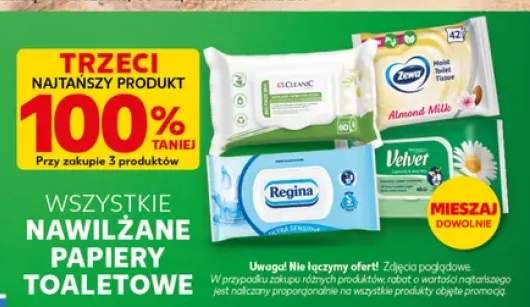 Nawilżane papiery toaletowe +4 warianty