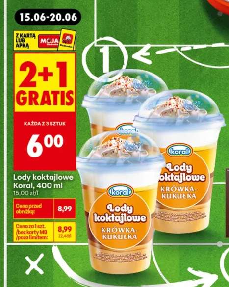Lody koktajlowe Koral krówka-kukułka