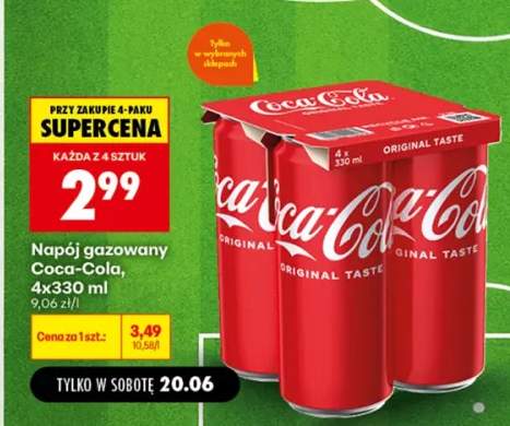 Napój gazowany Coca-Cola 4-pak 330 ml
