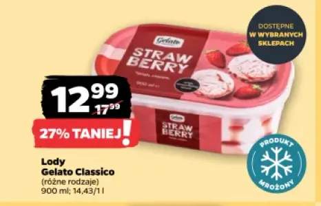 Lody truskawkowe Gelato Classico