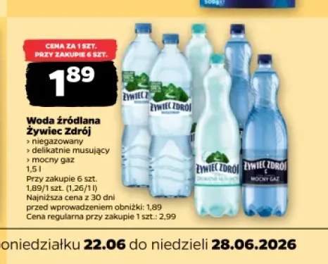 Woda źródlana Żywiec Zdrój niegazowana +2 warianty