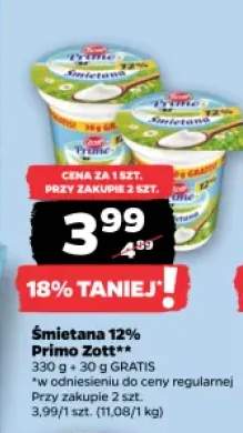 Śmietana 12% Primo Zott