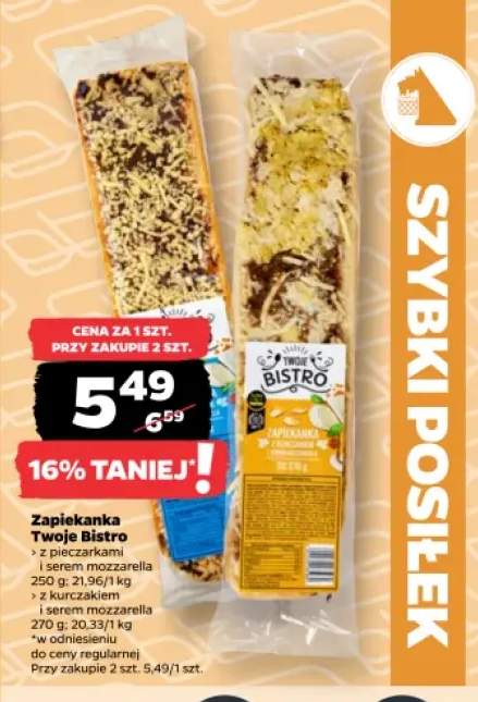 Zapiekanka z pieczarkami i serem mozzarella Twoje Bistro +1 wariant