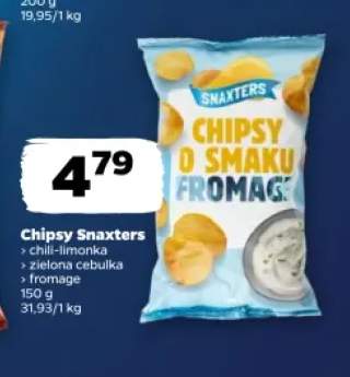 Chipsy o smaku chili-limonka Snaxters +2 warianty