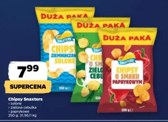 Chipsy solone Snaxters Duża Paka +2 warianty