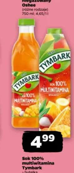 Sok 100% multiwitamina Tymbark butelka +1 wariant