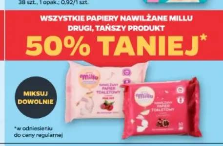 Nawilżany papier toaletowy Millu Maliny +2 warianty