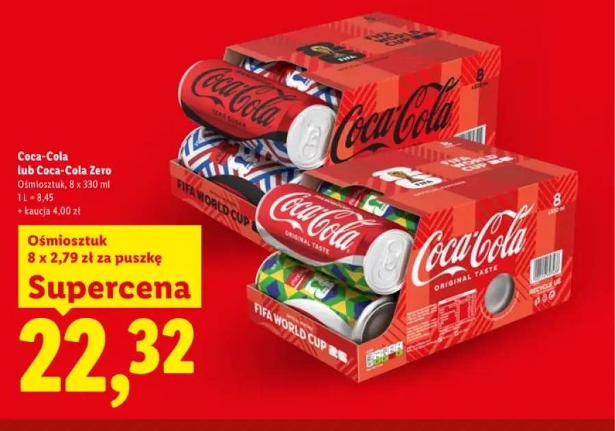 Napój gazowany Coca-Cola 8-pak +1 wariant