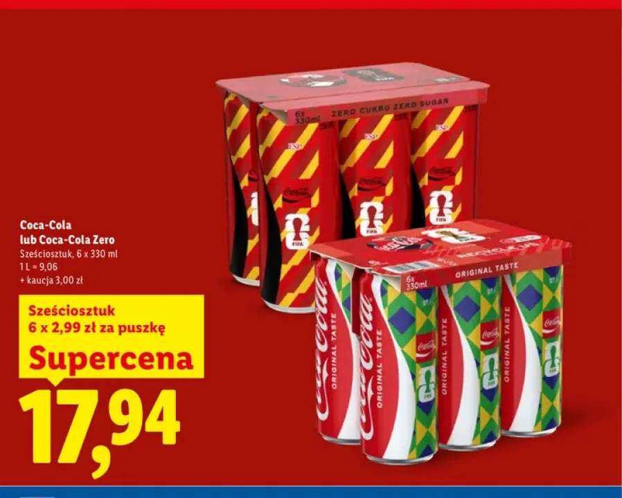 Napój gazowany Coca-Cola 6-pak +1 wariant