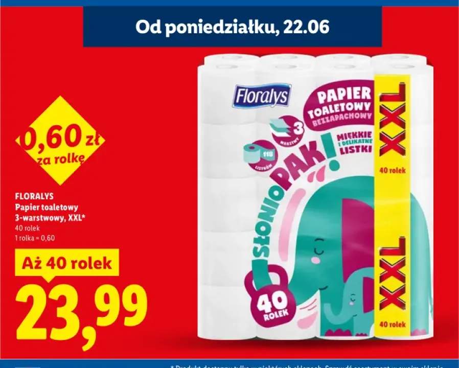 Papier toaletowy Floralys 3-warstwowy XXL