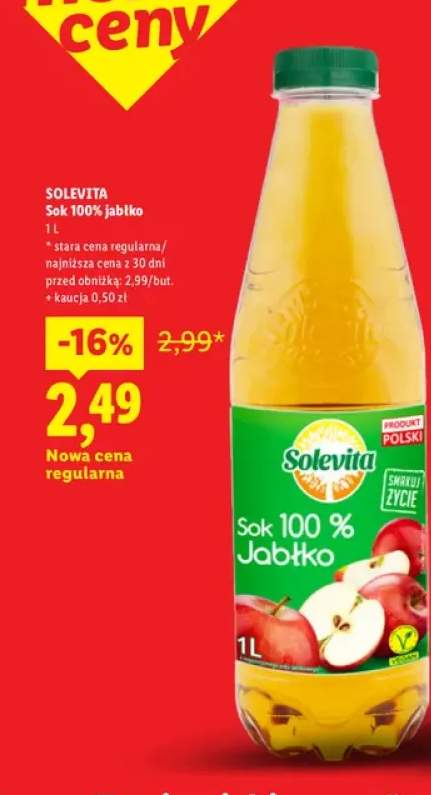 Sok 100% jabłko Solevita