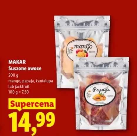 Owoce suszone Makar Mango +3 warianty