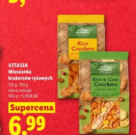 Krakersy ryżowe Vitasia Rice Crackers Chilli +1 wariant